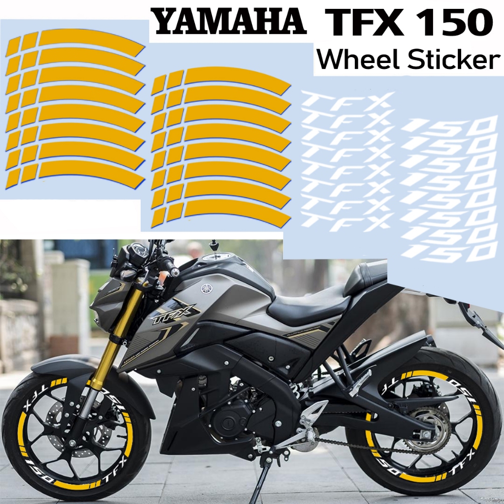 YAMAHA TFX 150 Mags สติกเกอร์ดุมล้อสะท้อนแสงกันน้ําขอบ Decals สําหรับ TFX150 17 "ทนทาน Motocycle ตกแ