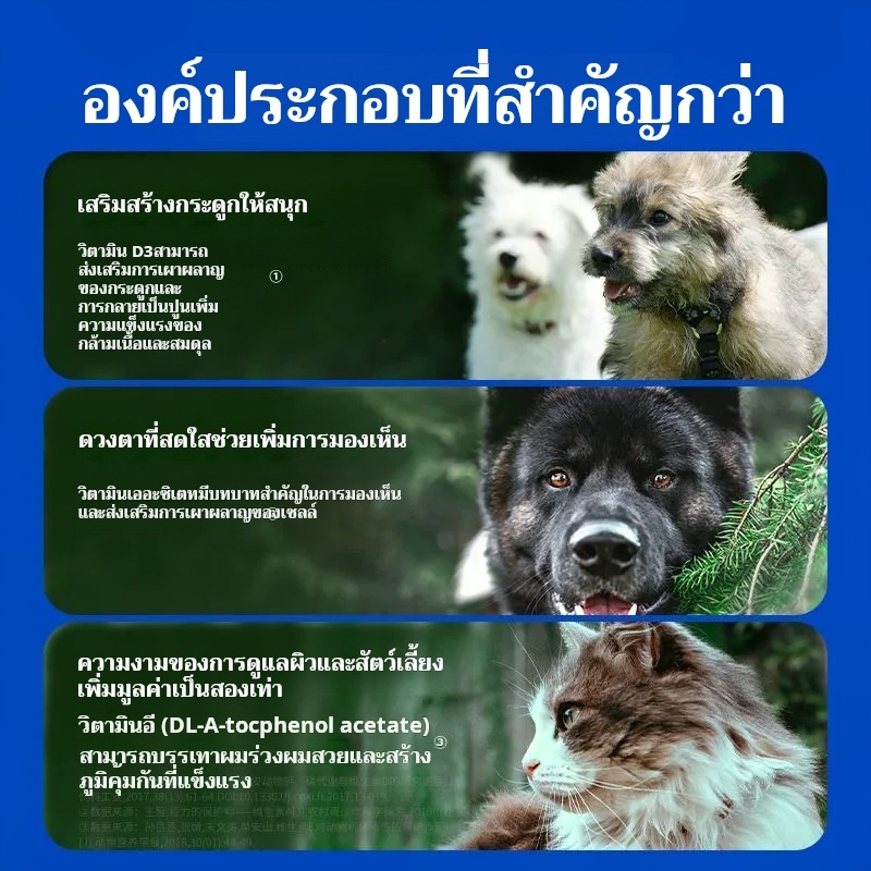 ปลาไขมันจากทะเลลึก สำหรับแมว/สุนัข | พร้อมส่งทันที 100 เม็ด | ป้องกันหักขน + ทำขนนุ่มสีสด   จุดประเทศไทย จัดส่งที่รวดเร็ว ราคา ถูกที่สุด ดีลบีเคเค แกลเลอรีภาพที่ 6