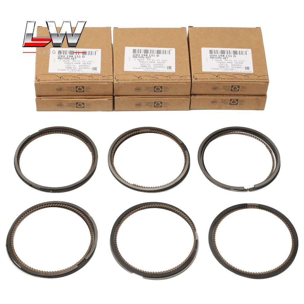 แหวนลูกสูบชุดสําหรับ VW CC Ott Touareg Skoda Superb Porsche Cayenne 92A 3.6L VR6 03H198151ดี 9581039
