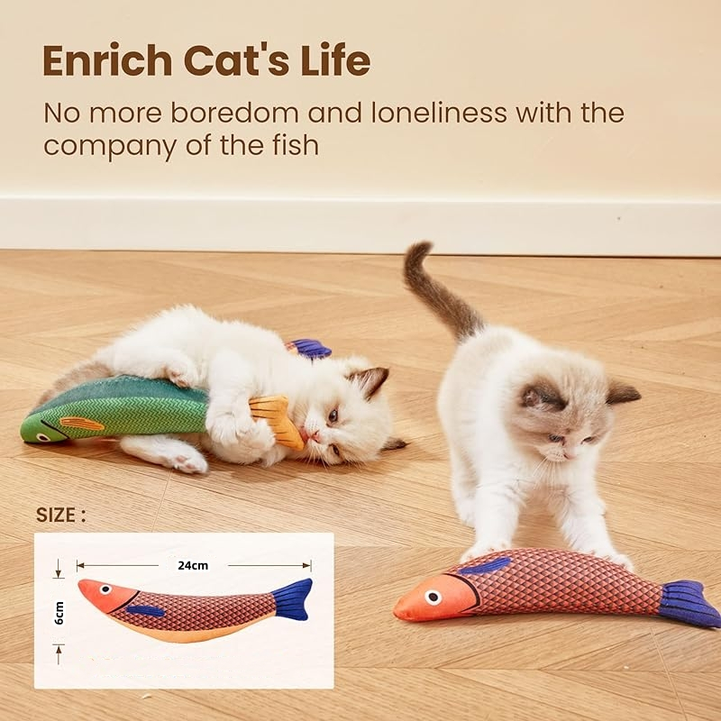 Catnip Muppets จําลองปลาของเล่นกรามพร้อมระฆังสไตล์โต้ตอบที่ทนต่อการกัด