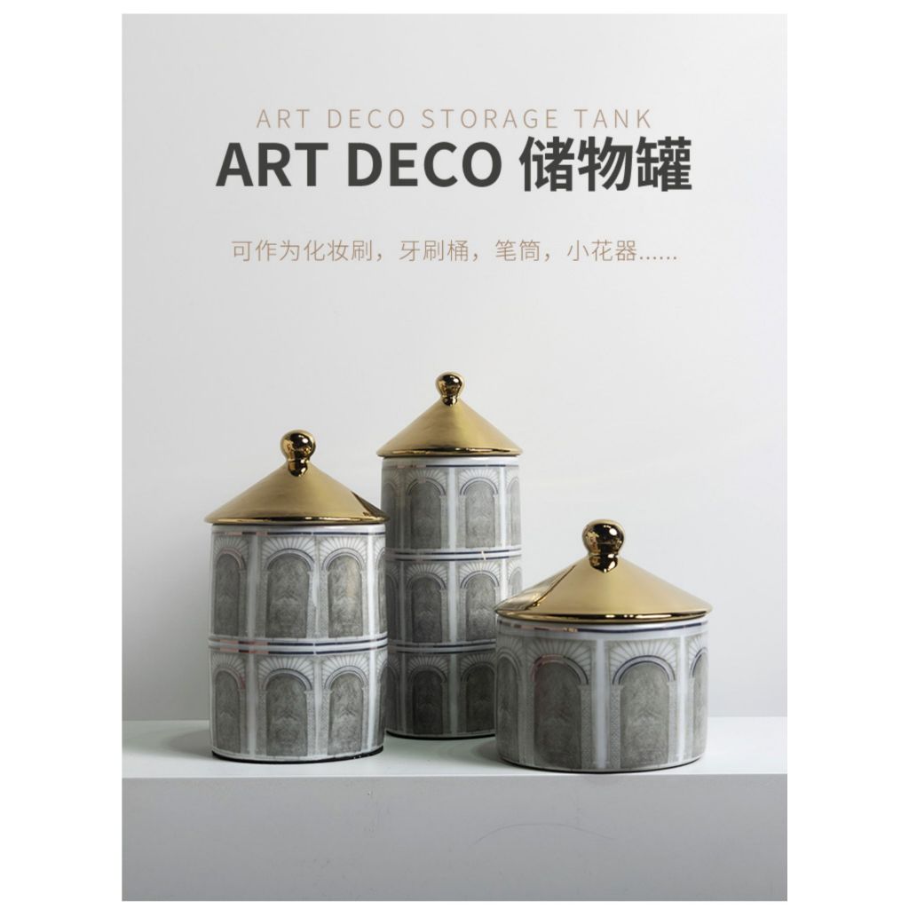 Dnnni ARTDECO โถเก็บของ ห้องโมเดลโรงแรมเซรามิก ตู้วางทีวีในบ้าน โต๊ะน้ําชา  ปิดของตกแต่งห้องนั่งเล่น - รูปที่ 5