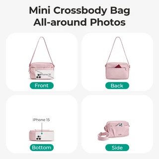 BAGSMART กระเป๋าสะพายข้างผู้หญิง Crossbody Bag ปรับสายได้ มีหลายช่อง น้ำหนักเบา ทรงพัฟฟี่ สำหรับใช้ประจำวันและเดินทาง
