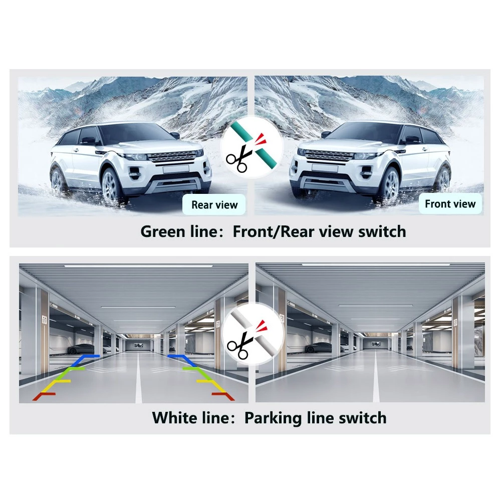 กล้องสํารอง HD Reverse Cam สําหรับรถยนต์, Universal ด้านหลังดู Night Vision กล้องที่จอดรถ, มุมปรับติดตั้งง่ายรถ Ca thumbnail 4