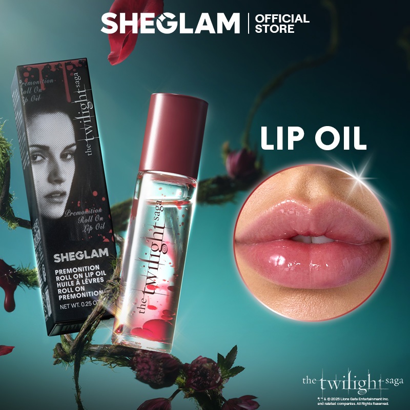 SHEGLAM Premonition Roll On Lip Oil รับปริญญาวันเกิดวันหยุดฤดูร้อนฤดูใบไม้ร่วง Y2K