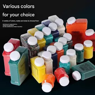 ของเล่นคลายเครียดสําหรับผู้ใหญ่และสํานักงาน-อนุภาคเจลสีอ่อน 7-8 มม. แบบพกพาในขวดสามารถบีบเล่นได้คลายความวิตกกังวล