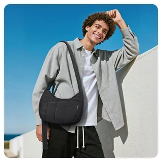 BAGSMART ใหม่ กระเป๋าสะพายข้างแฟชั่น น้ำหนักเบา สไตล์ Casual Messenger เหมาะสำหรับการเดินทางและการทำงาน