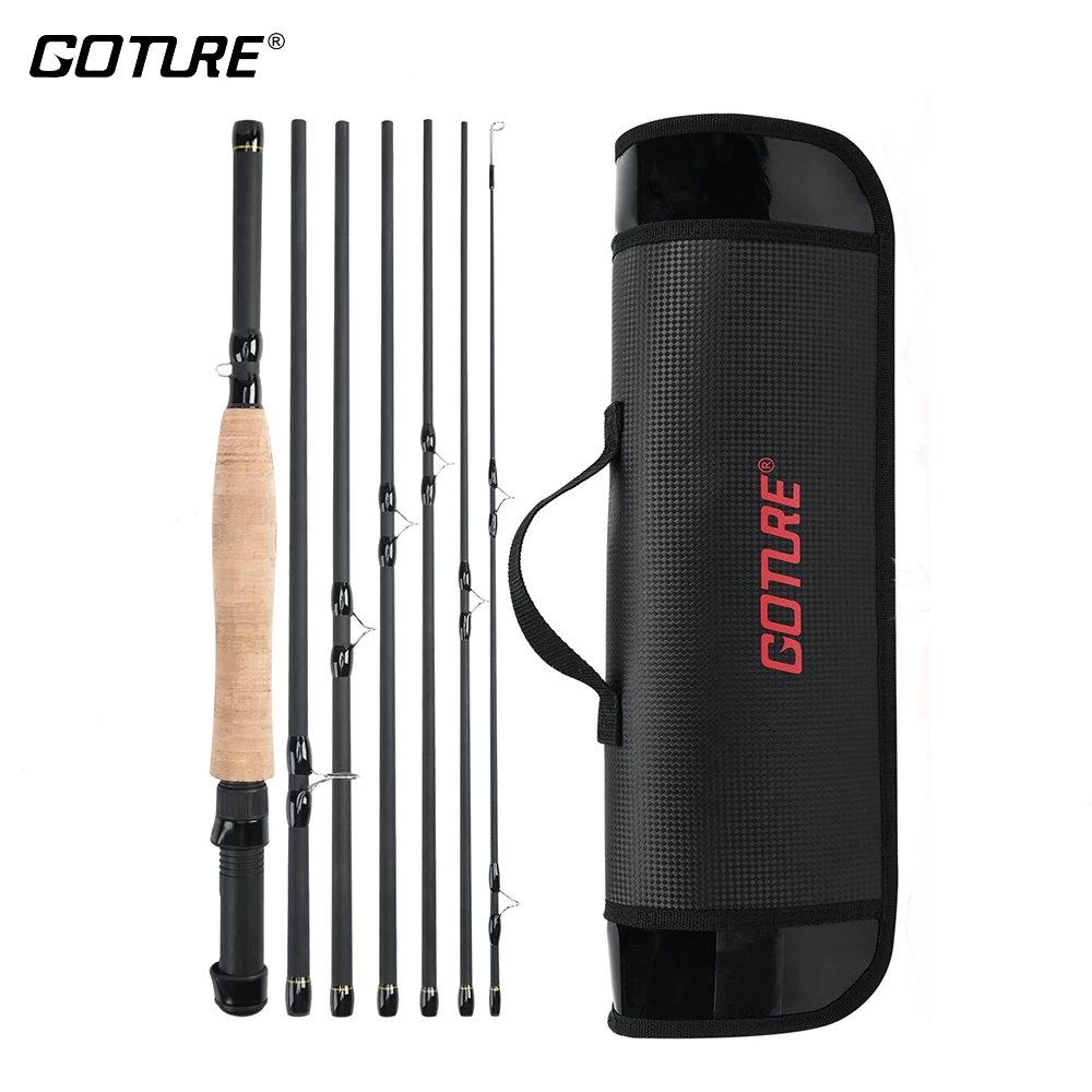 Goture Fly Fishing Rod คันเบ็ดตกปลาฟรายฟิชชิ่ง คันเบ็ดตกปลาพร้อมกระเป๋า 4 ท่อน 2.7 เมตร 9ฟุต จัดส่งจากไทย