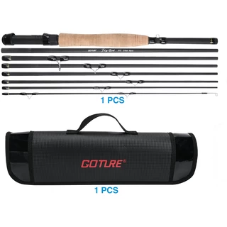 Goture Fly Fishing Rod คันเบ็ดตกปลาฟรายฟิชชิ่ง คันเบ็ดตกปลาพร้อมกระเป๋า 4 ท่อน 2.7 เมตร 9ฟุต จัดส่งจากไทย