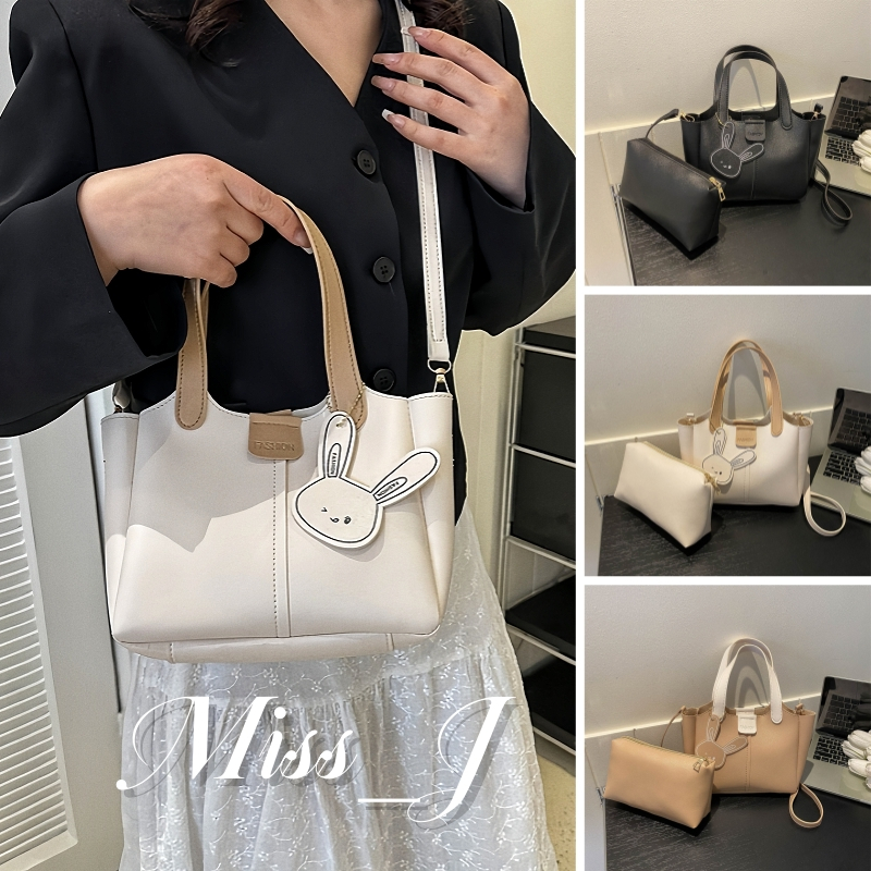 Miss_J พร้อมส่งจากกทม🎀กระเป๋าถือหนังนิ่มสไตล์ย้อนยุคแบบใหม่ กระเป๋าสะพายข้างลำลองอเนกประสงค์ เรียบง่ายและมีสไตล์