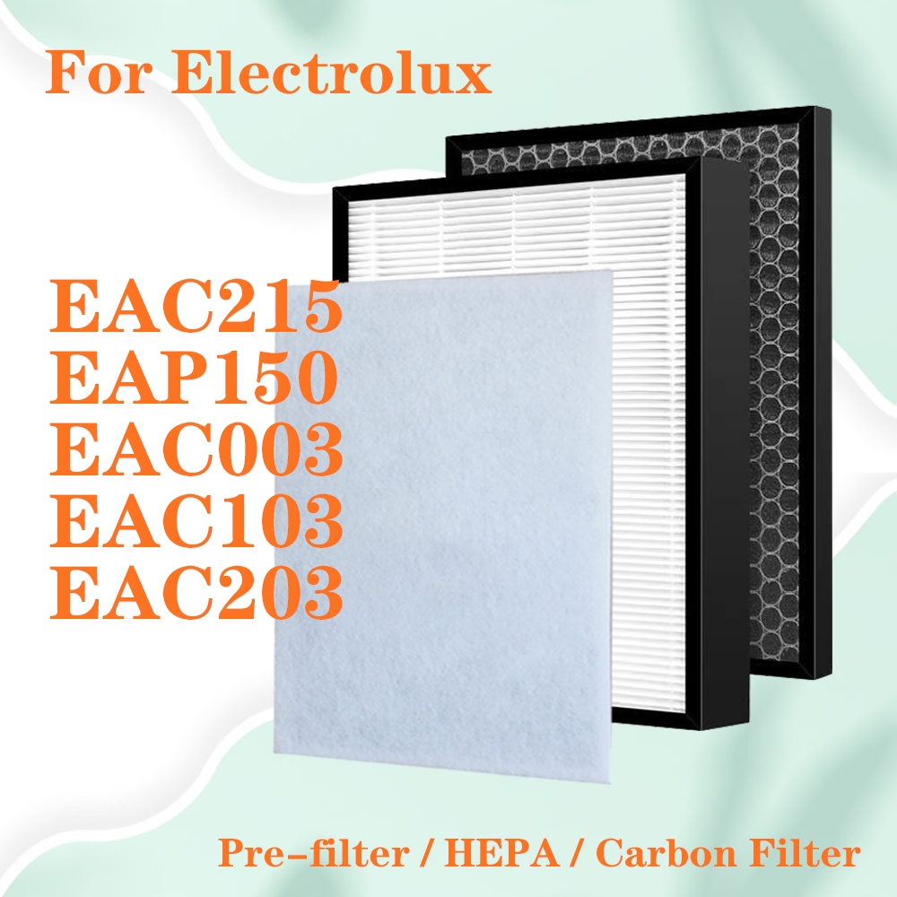 ตัวกรองเครื่องฟอกอากาศสําหรับ Electrolux EAC215 EAP150 EAC203 EAC103 EAC003 ตัวกรองคาร์บอนที่เปิดใช้