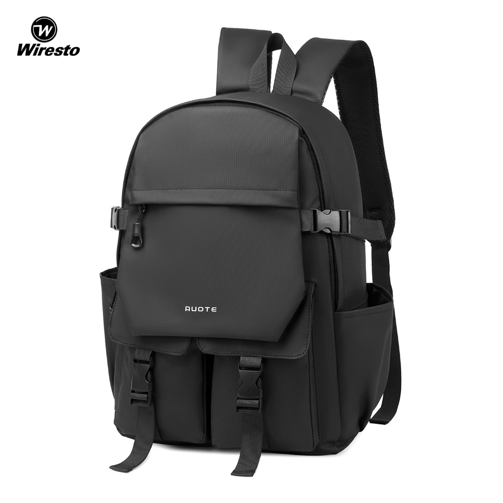 WIRESTO กระเป๋าเป้สะพายหลัง Unisex กระเป๋าแล็ปท็อปกระเป๋าเป้สะพายหลังแฟชั่นลําลองป้องกันการโจรกรรมกันน้ํากลับแพ็คสําหรับการเดินทางธุรกิจศึกษา