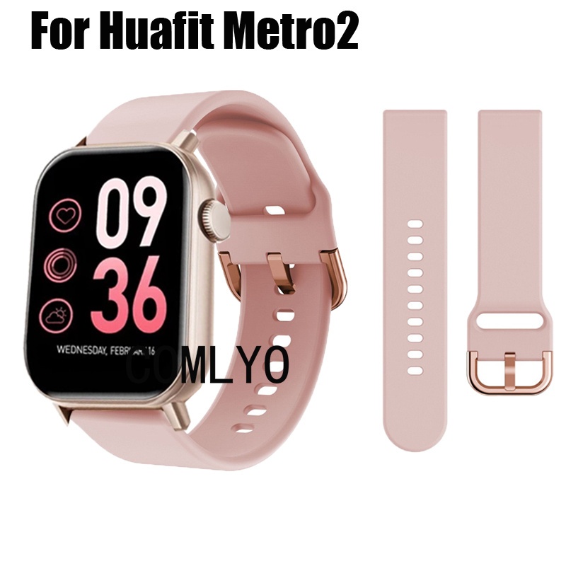 สําหรับ Huafit Metro2 สายนาฬิกาอัจฉริยะผู้หญิงผู้ชายซิลิโคนกีฬาสายนาฬิกาแบบนุ่ม