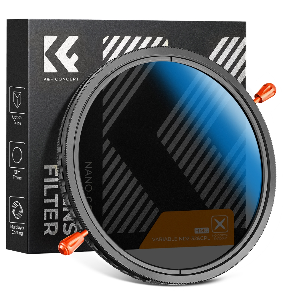 K&f Concept C Series Variable ND Filter (1-5 Stop) & CPL 2 in 1 Filter 37mm-82mm สําหรับฟิลเตอร์กล้อ