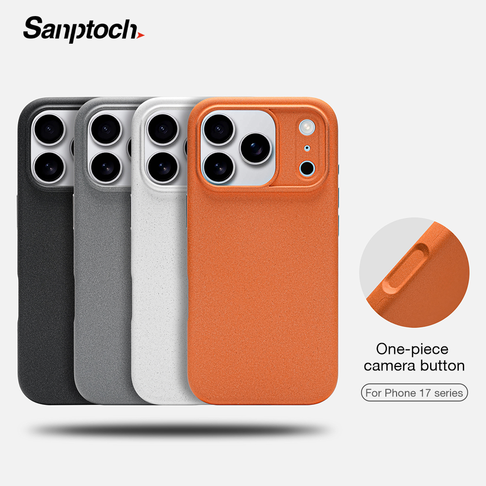 Sanptoch Matte Sandstone Texture เคสโทรศัพท์แม่เหล็กสําหรับiPhone 17 / 16 / 15 / 14 Pro Maxสําหรับแม่เหล็กหรูหรากันกระแทกสําหรับiPhone 17 Premium Frostedป้องกันปลอก