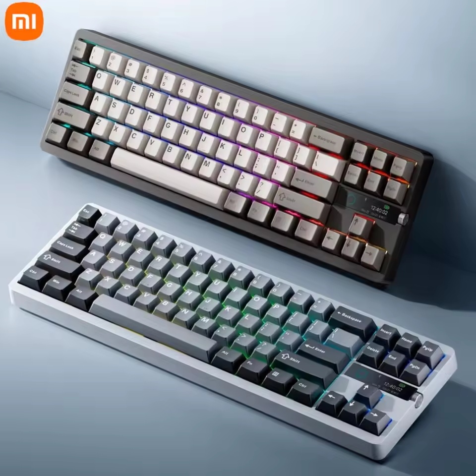 คีย์บอร์ดเชิงกล Xiaomi MK71 Pro 1 นิ้วจอแสดงผล LCD Full Key hot-swappable 71 คีย์รูปแบบประณีตเอฟเฟกต