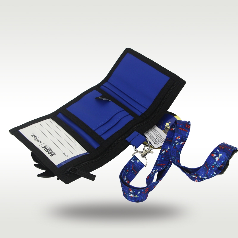 กระเป๋าสตางค์หนังผู้ชายโซนิคเม่น – ที่เก็บบัตรคลัตช์พับได้ 3 ชั้น 5 นิ้วกระเป๋าเดินทางสําหรับเด็กที่ใส่เงิน - รูปที่ 3