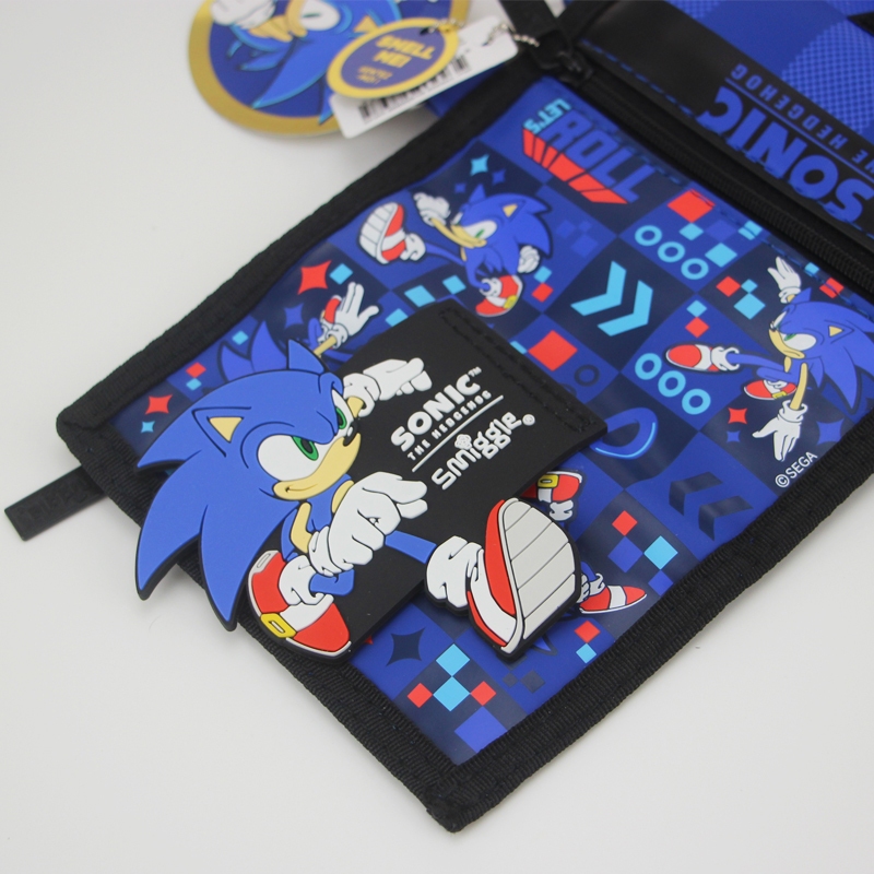 กระเป๋าสตางค์หนังผู้ชายโซนิคเม่น – ที่เก็บบัตรคลัตช์พับได้ 3 ชั้น 5 นิ้วกระเป๋าเดินทางสําหรับเด็กที่ใส่เงิน - รูปที่ 5