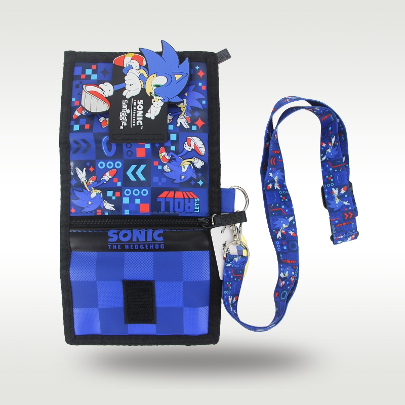 กระเป๋าสตางค์หนังผู้ชายโซนิคเม่น – ที่เก็บบัตรคลัตช์พับได้ 3 ชั้น 5 นิ้วกระเป๋าเดินทางสําหรับเด็กที่ใส่เงิน - รูปที่ 2