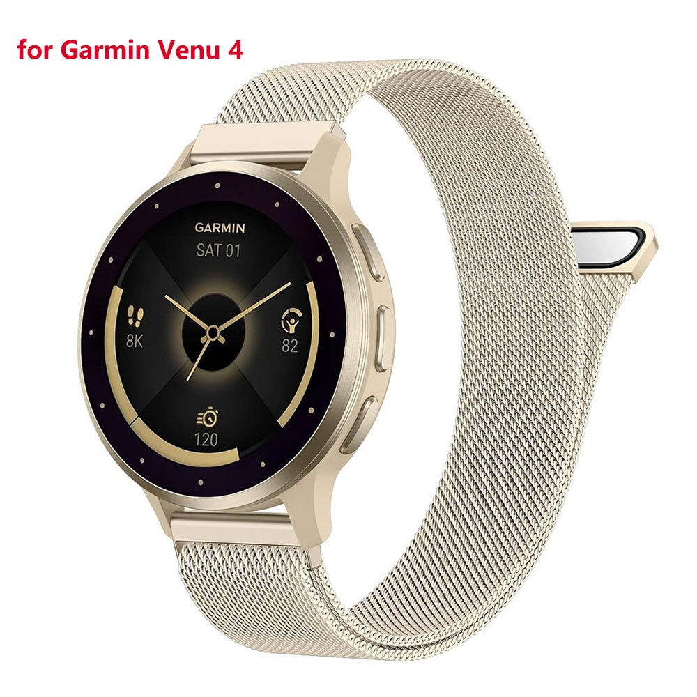 สายโลหะสําหรับ Garmin Venu 4 41 มม./45 มม., สายรัดข้อมือทดแทนโลหะสแตนเลสแบบปลดเร็วสําหรับ Garmin Venu4