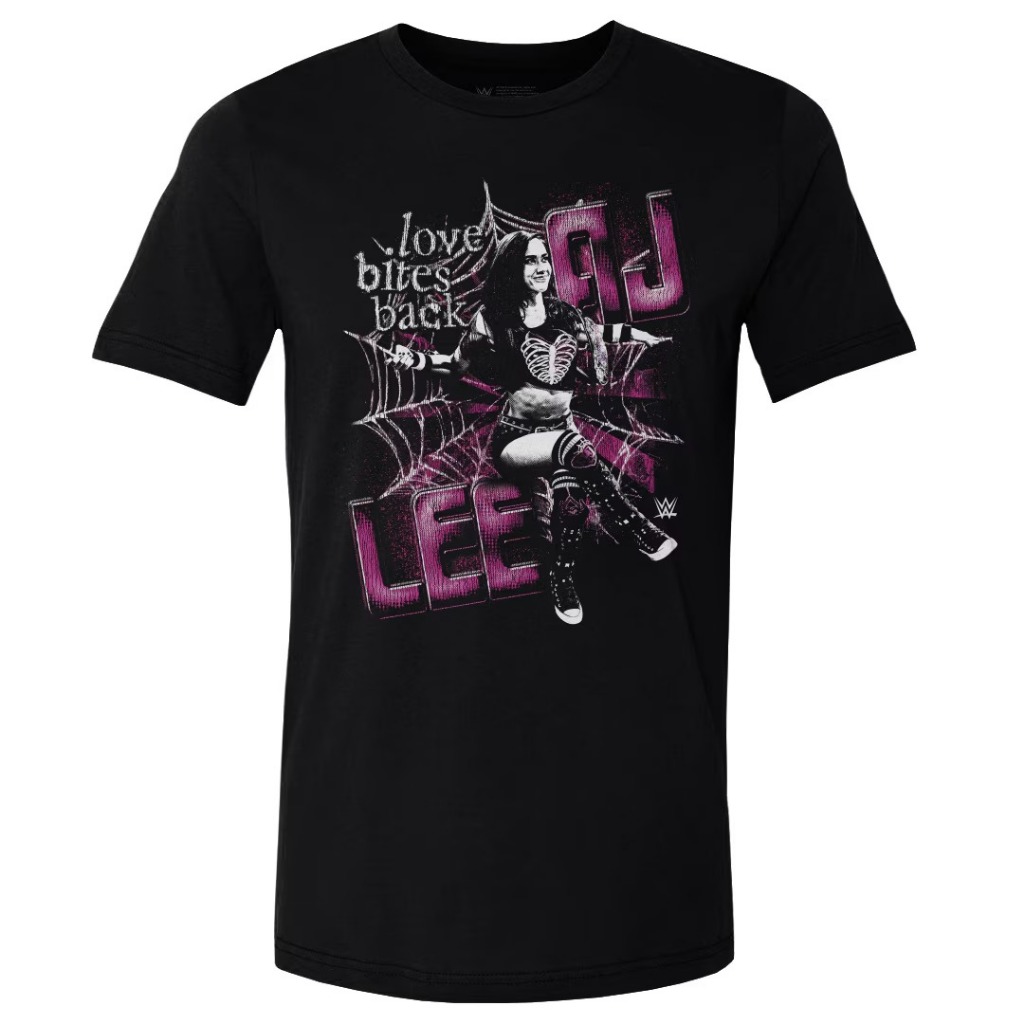 เสื้อยืด Wwe Youth Level Black AJ Lee Spider Web