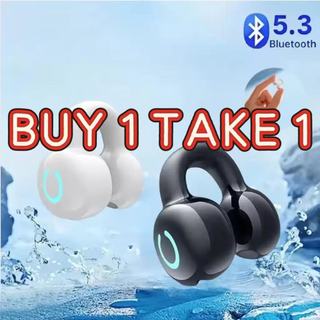 [ BUY 1 TAKE 1 ]  Wireless Ear Clip On Earphone Bluetooth 5.3 Single Earbud Waterproof Sports Earphone Clip On Headphone for Running Workout