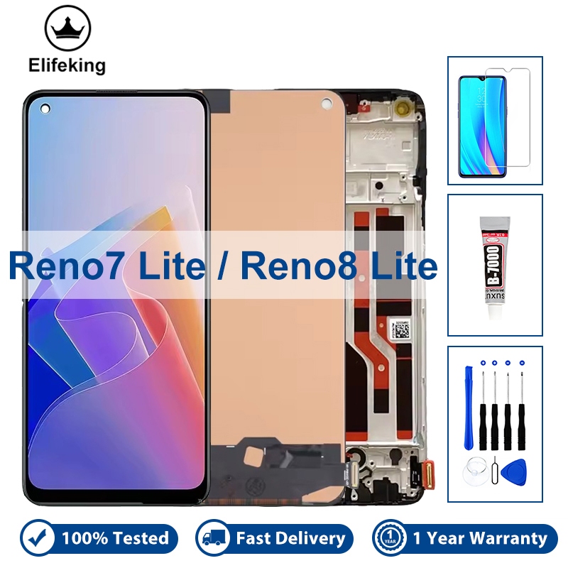 คุณภาพสูง LCD สําหรับ OPPO Reno7 Reno8 Reno 7 8 Lite 5G CPH2343 จอแสดงผล Touch Screen Digitizer Asse