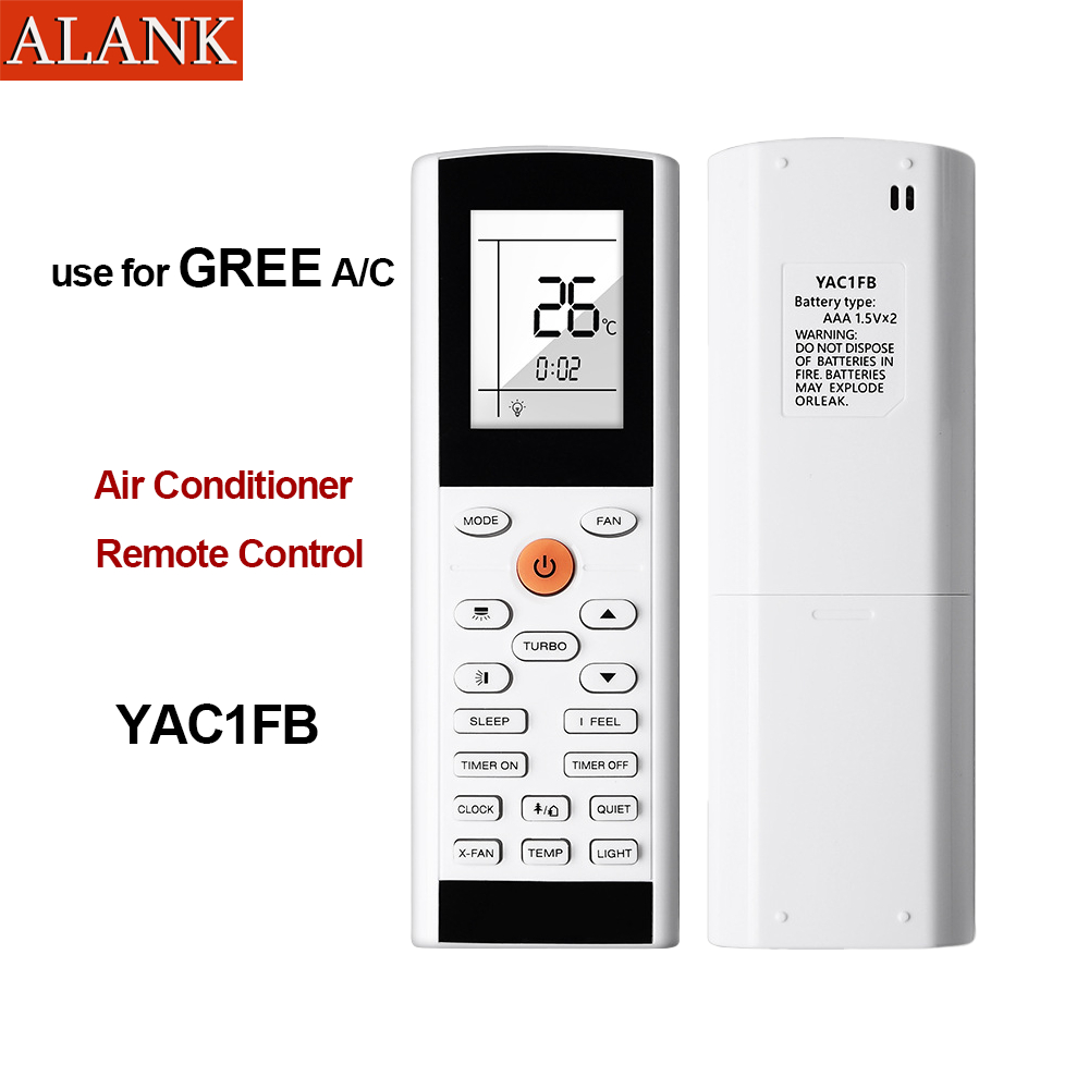 ALANK Remote รีโมทแอร์ GREE YAC1FB (เหมือนรีโมทเก่าใช้งานได้เลย)