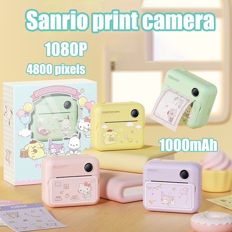 กล้องพิมพ์ Sanrio Kuromi Hello Kitty ใหม่ 1080p 48MP