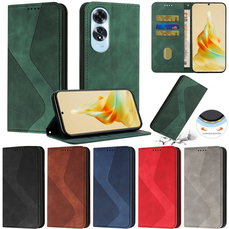 Retro สําหรับOppo A3 Pro 5G A5 A5X A3 A60 A79 Reno13 Reno12F Reno11Fค้นหาX8 Pro Reno13 Pro 5G Reno12 ProหรูหราMatteกระเป๋าสตางค์นุ่มPUหนังพลิกผิวฝาครอบกรณี