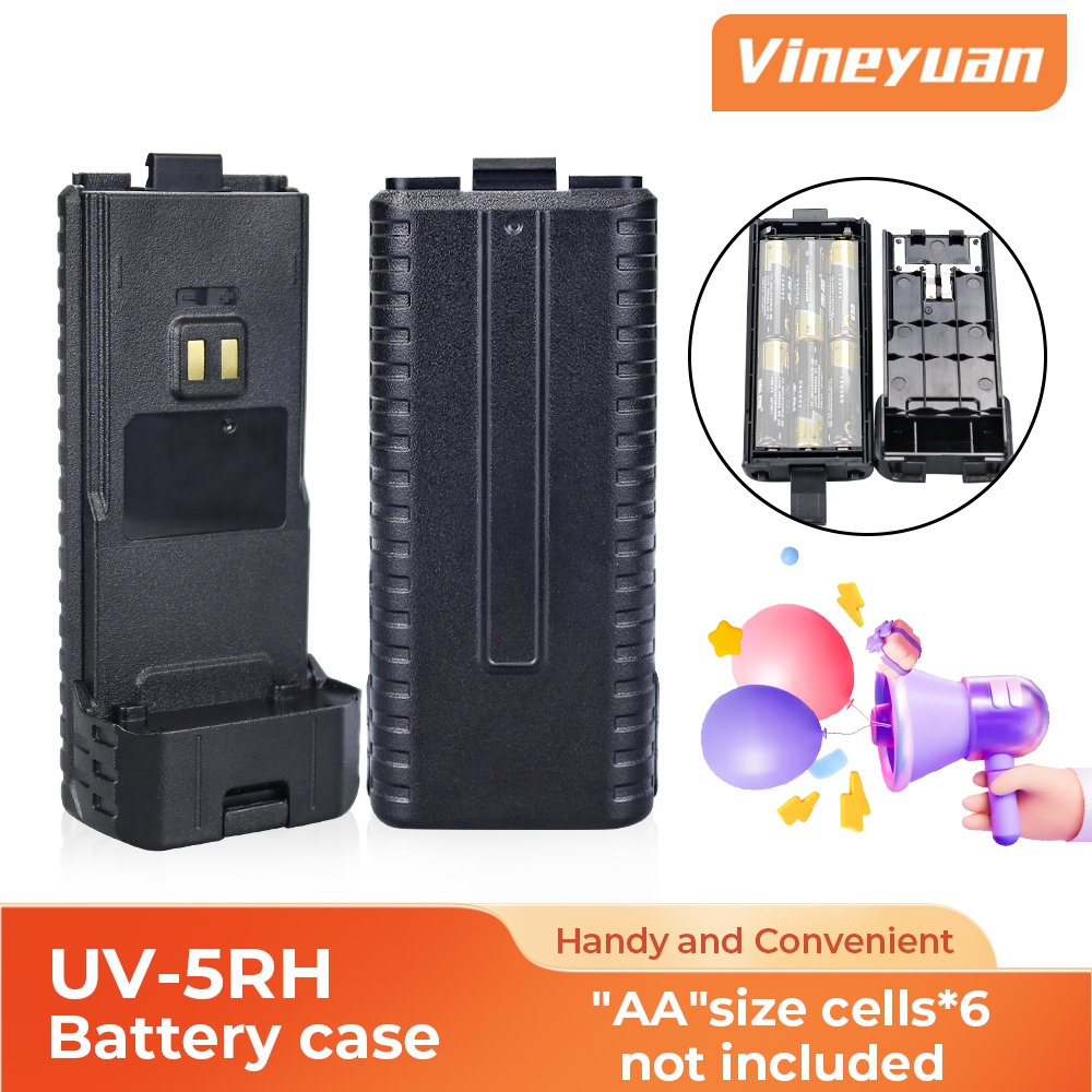 DCH-5RHNEW 6AA ขยายทนทาน UV-5RH แบตเตอรี่สําหรับ Baofeng UV-5RH,UV-5RH Pro,UV-5G,UV-5RM,UV-5RM Plus,