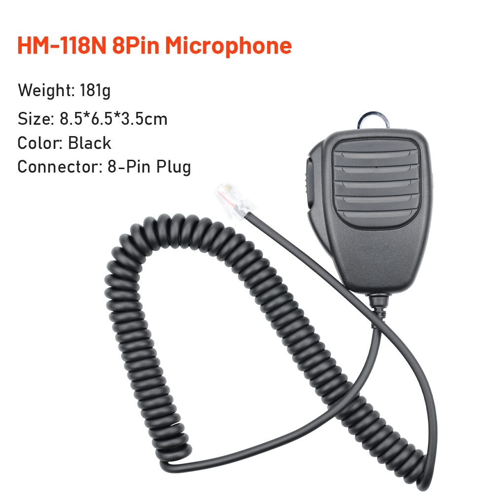 HM-20HM-118N 8Pin ไมโครโฟนสําหรับ ICOM IC-2720H IC-2225E IC-2100H 2200H IC-706 IC-F221 IC-V8000 วิทย