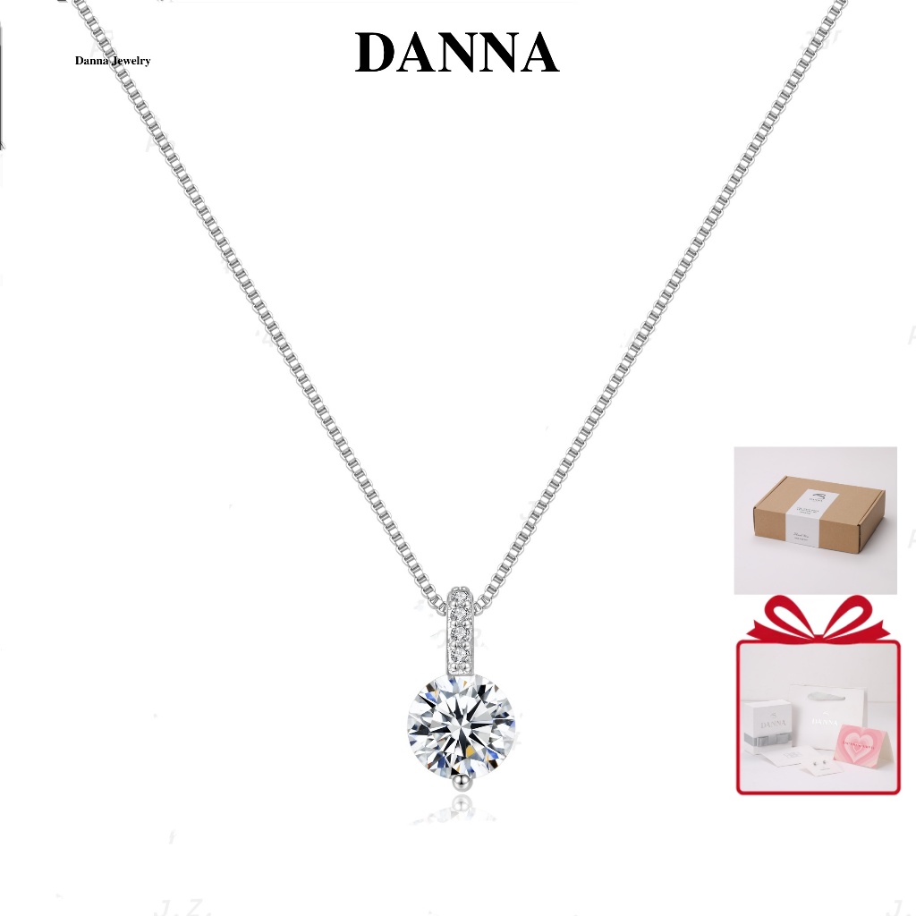สร้อยคอ Danika เครื่องประดับ Danna jewelryสร้อยคอ dn0010 พร้อมกล่องเครื่องประดับเขียนการ์ดสร้อยคอเงินสร้อยแฟชั่นgift box ของขวัญbirthday giftต่างหูDanika