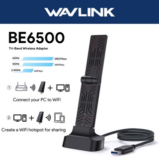 WAVLINK Wi-Fi 7 BE6500 Tri-Band Wireless Adapter สําหรับ Des…