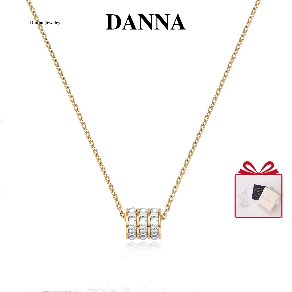 สร้อยคอเอวบาง Danna jewelry necklaceผู้หญิง ซื้อ 1 แถม 1 | ไม่ลอก ไม่ดำ วัสดุพรีเมียม ดีไซน์มินิมอล พร้อมกล่องของขวัญสุดหรูสร้อยคอเงินสร้อยแฟชั่นต่างหูgift box ของขวัญ