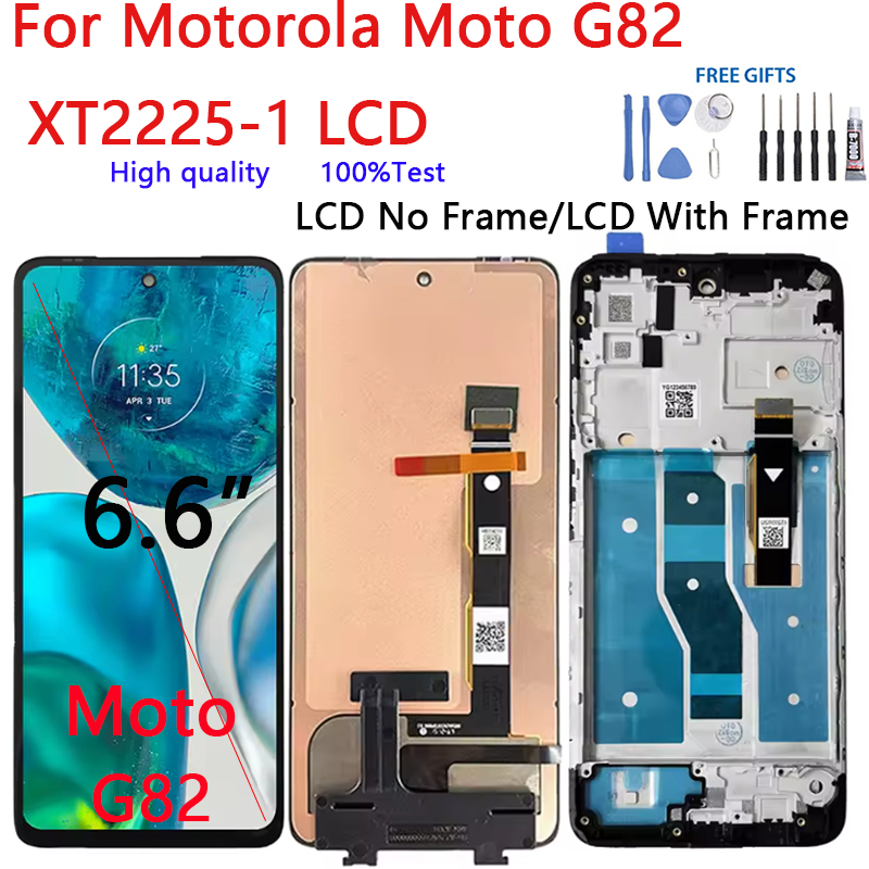 สําหรับ Motorola Moto G82 XT2225-1 จอแสดงผล LCD Touch Screen Digitizer Glass Assembly อะไหล่ซ่อม