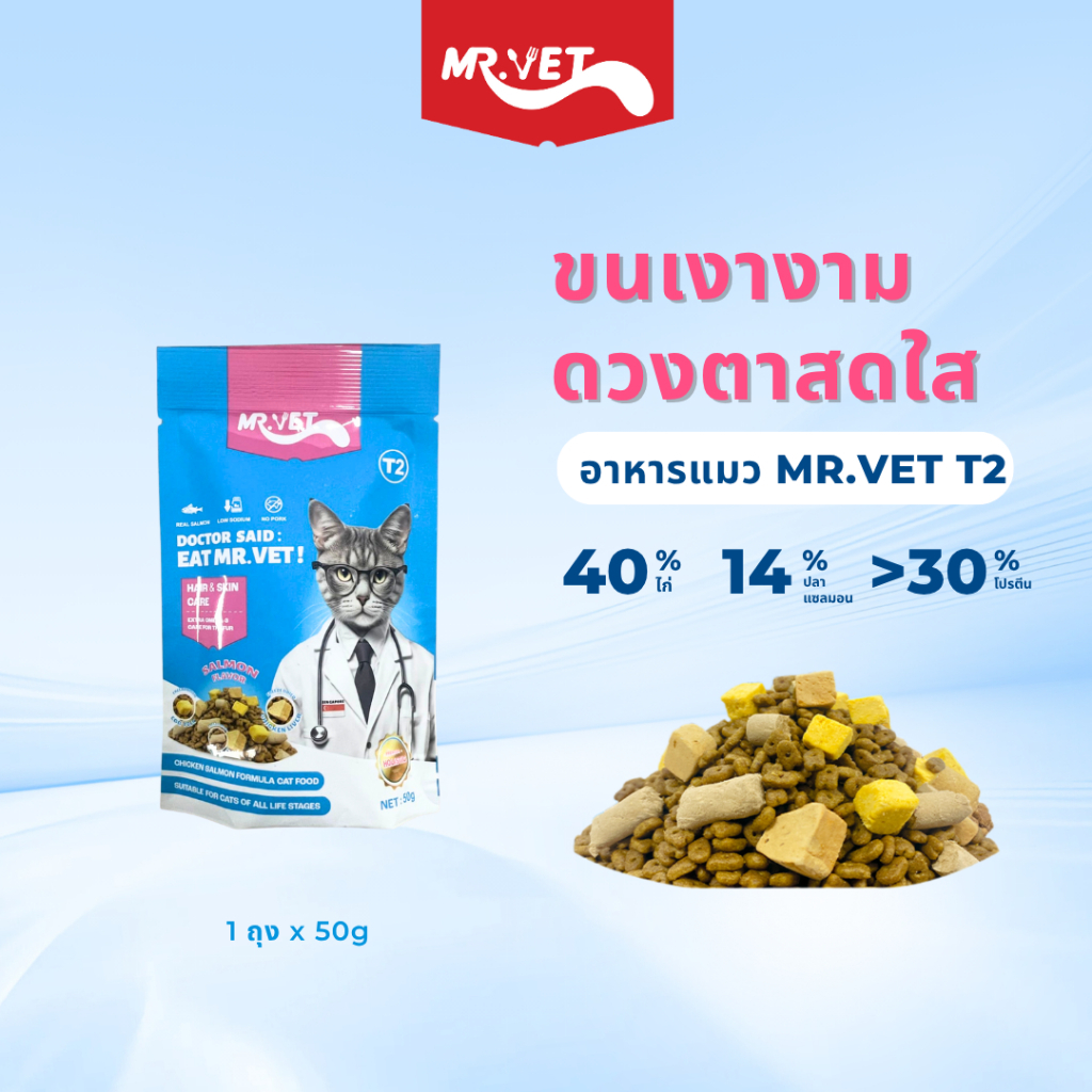 Mr.Vet T2 50g Holistic Premium CAT Food Digestive Care