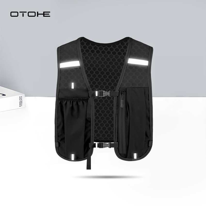 OTOHE กีฬากลางแจ้งจักรยานขี่น้ําเสื้อกั๊กกระเป๋าเป้สะพายหลังเดินป่าปีนเขาเบากระเป๋าเป้สะพายหลังจักรยานสามารถเก็บ500มลกาต้มน้ําน้