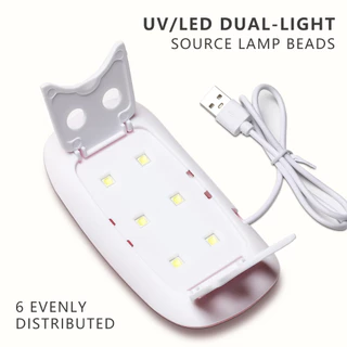 โคมไฟเมาส์สำหรับตกแต่งเล็บสีชมพูแบบพกพาพร้อมสาย USB โคมไฟตกแต่งเล็บขนาดเล็ก เหมาะสำหรับร้านทำเล็บ