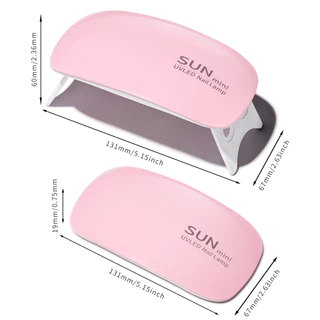 โคมไฟเมาส์สำหรับตกแต่งเล็บสีชมพูแบบพกพาพร้อมสาย USB โคมไฟตกแต่งเล็บขนาดเล็ก เหมาะสำหรับร้านทำเล็บ