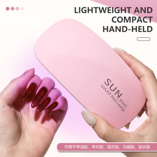 โคมไฟเมาส์สำหรับตกแต่งเล็บสีชมพูแบบพกพาพร้อมสาย USB โคมไฟตกแต่งเล็บขนาดเล็ก เหมาะสำหรับร้านทำเล็บ