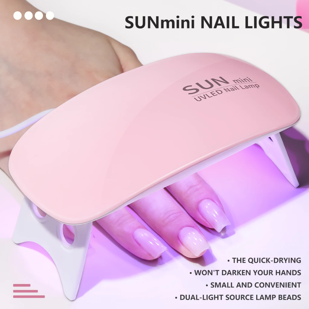 โคมไฟเมาส์สำหรับตกแต่งเล็บสีชมพูแบบพกพาพร้อมสาย USB โคมไฟตกแต่งเล็บขนาดเล็ก เหมาะสำหรับร้านทำเล็บ