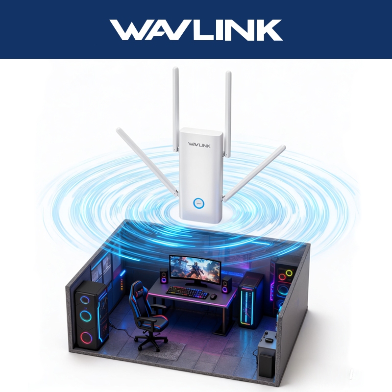 WAVLINK AX3000 Dual Band Wi-Fi 6 Repeater พร้อมเสาอากาศ 160MHz แบนด์วิดท์ 4x5dBi AP/เราเตอร์