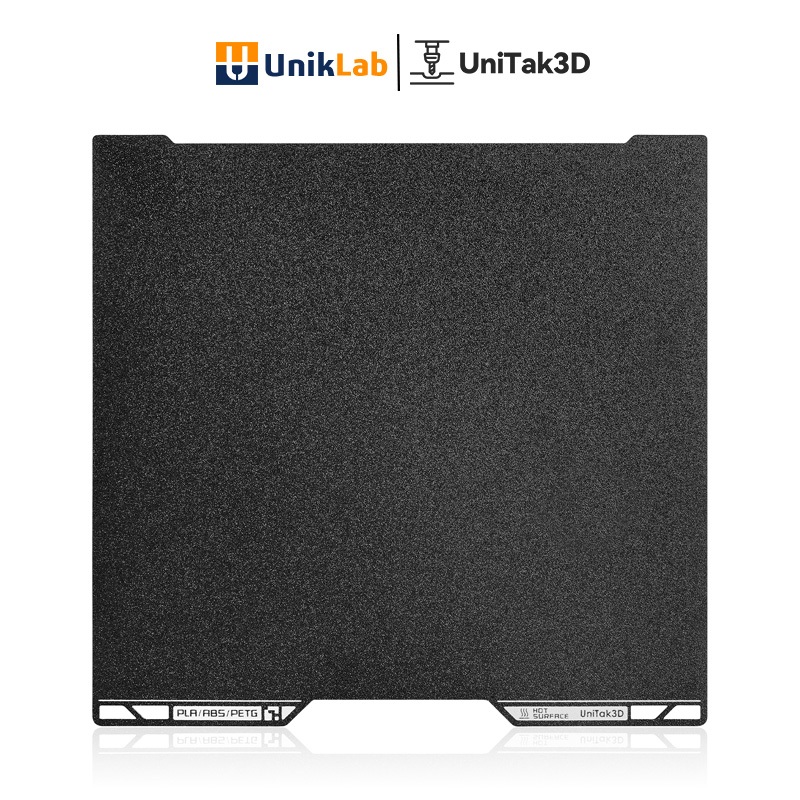 【UniTak3D】Bambu Lab H2D 3D Printer PEI Build Plate แผ่นเหล็กสปริงขนาด 355 x 346 มม. พื้นผิวสองด้าน ล