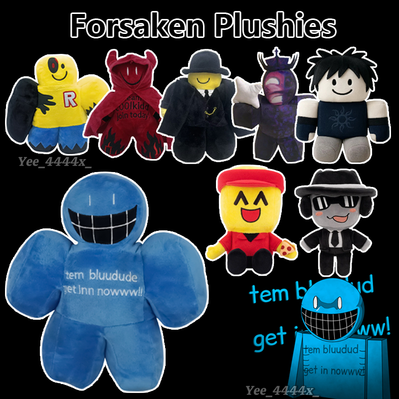 Forsaken Plushies ตัวละคร Bluudude Chance Elliot C00lkidd Mafioso ของเล่นตุ๊กตาสําหรับวันเกิดคริสต์ม
