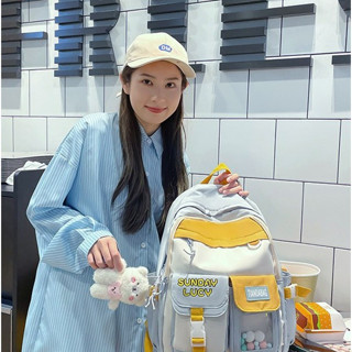 กระเป๋าเป้คู่รักสไตล์เรียบง่ายสำหรับฤดูร้อน สะพายสบาย