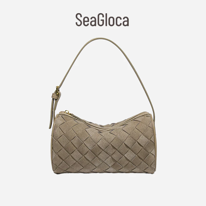 SeaGloca Matte หนังทอหรูหรา Underarm กระเป๋าถืออเนกประสงค์ไหล่กระเป๋าหมอนสําหรับผู้หญิงไม่มี 2046
