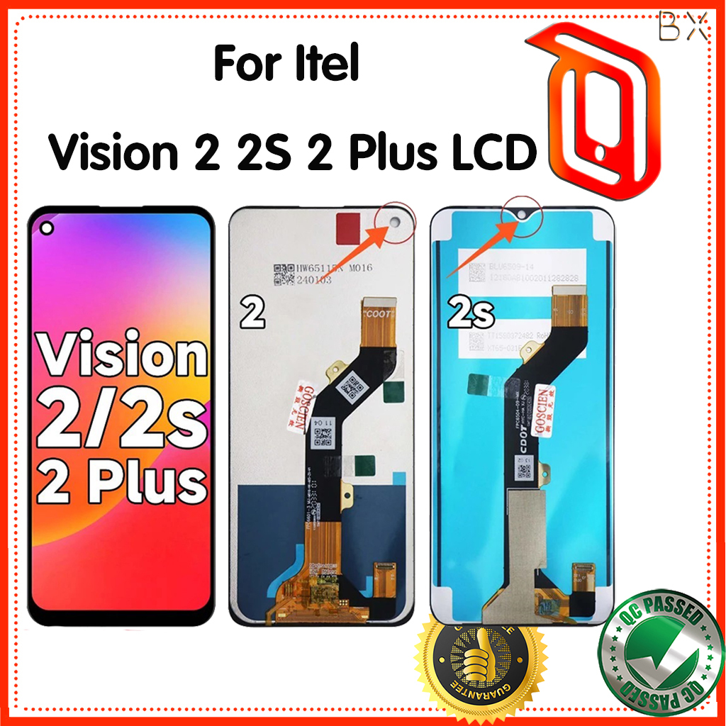INCELL สําหรับ Itel Vision 2 2S 2 Plus P651L P681L จอแสดงผล LCD Touch Screen Digitizer Assembly Repl