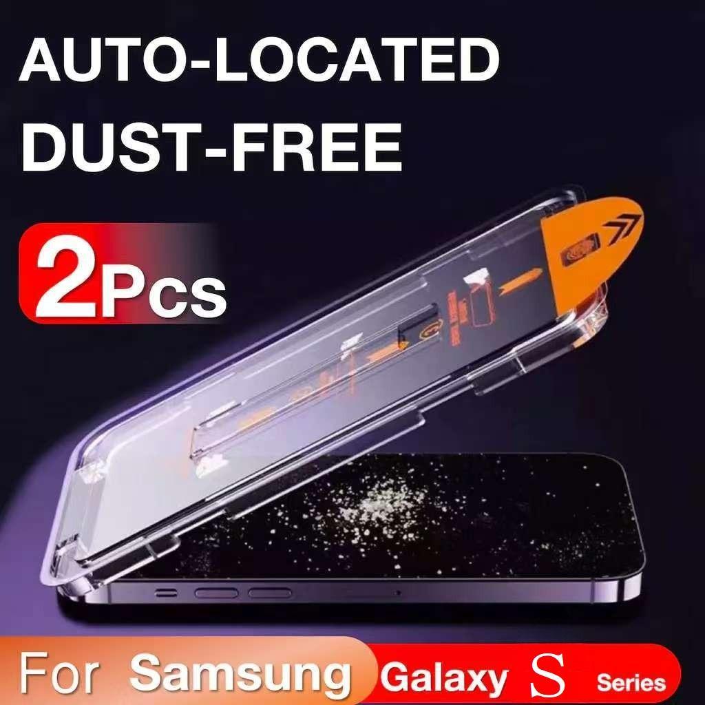 ฟิล์มกันรอยหน้าจอไร้ฝุ่นสําหรับ Samsunng S25 Ultra S24 Ultra S23 S22 อุปกรณ์ติดตั้งฟิล์มใสความเป็นส่วนตัวใช้งานง่าย - รูปที่ 3