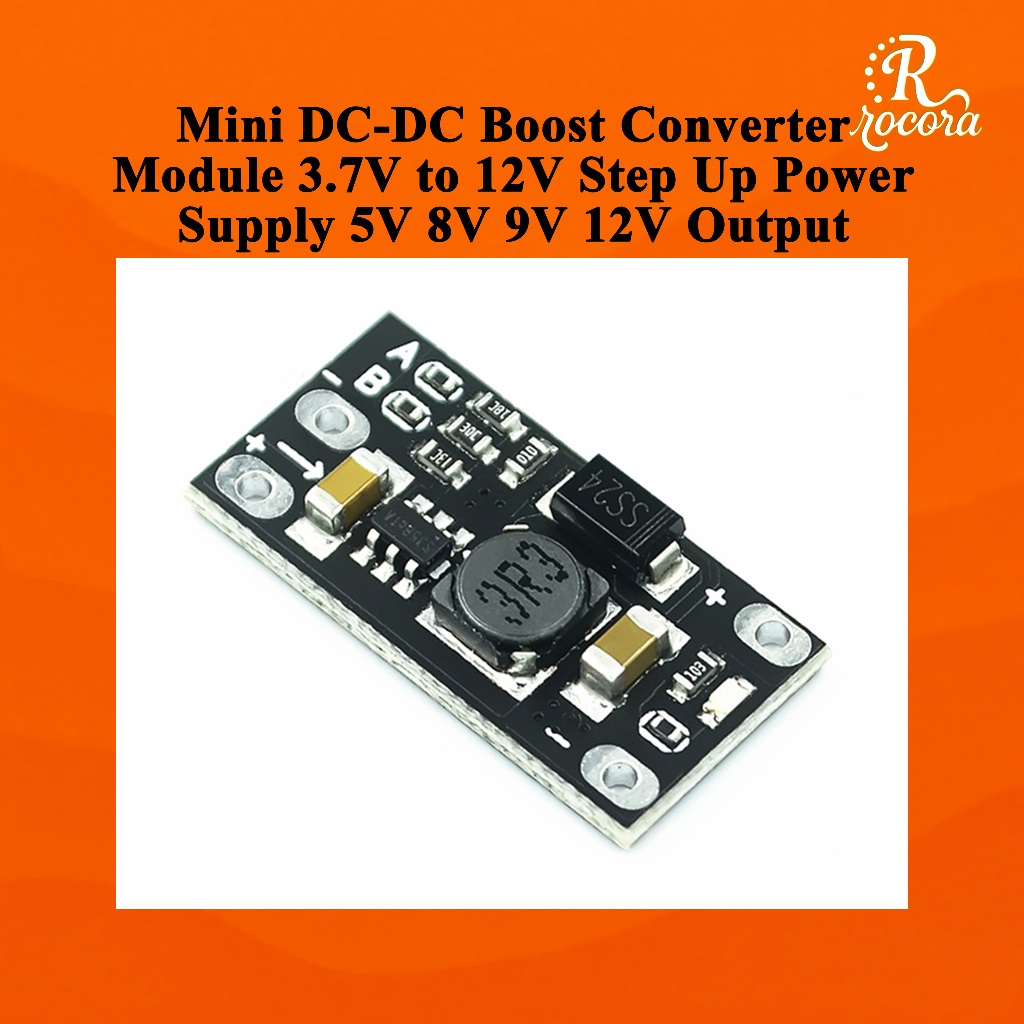 โมดูลบูสต์ DC-DC ขนาดเล็ก 3.7V เป็น 12V แปลงไฟ รองรับเอาต์พุต 5V / 8V / 9V / 12V ใช้กับแบตลิเธียมและ Arduino
