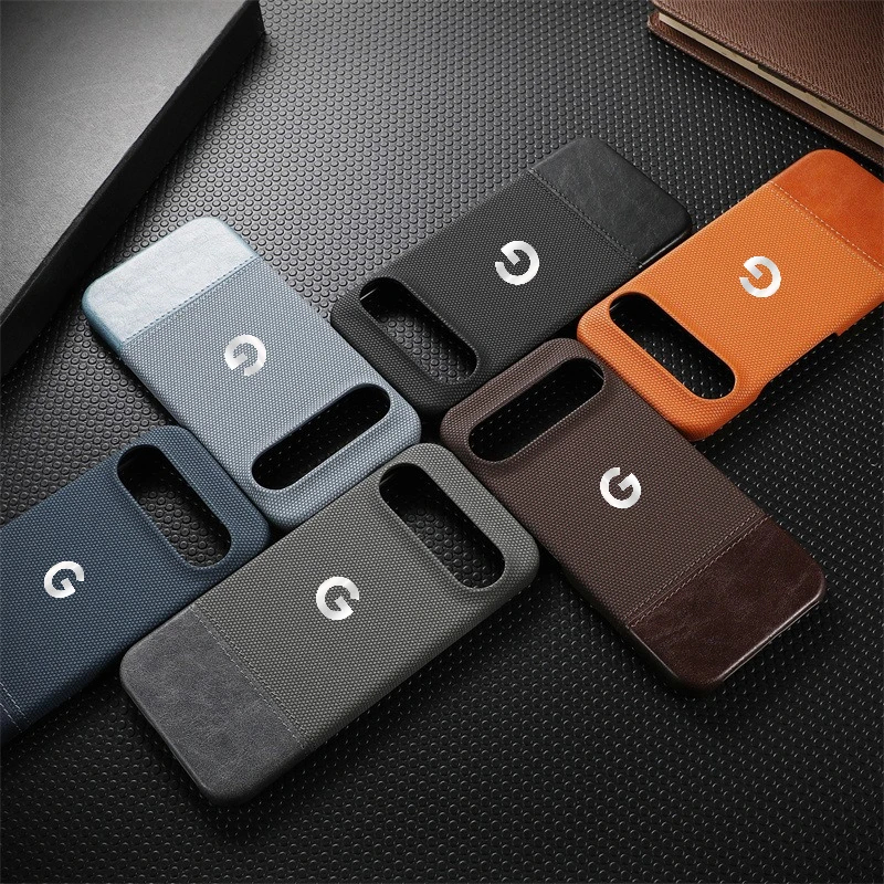 หรูหราธุรกิจ Splicing ออกแบบทอ Denim หนัง Slim สําหรับ Google Pixel 10 9 Pro XL 8 Pro ครึ่งแพ็คกันกระแทกปกแข็ง